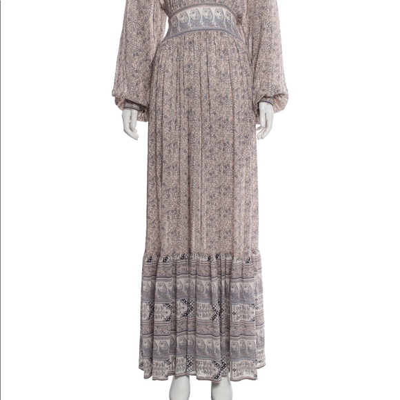 Ulla Johnson Pink Blue Floral Maxi M - Picture 2 of 6